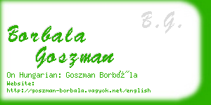 borbala goszman business card
